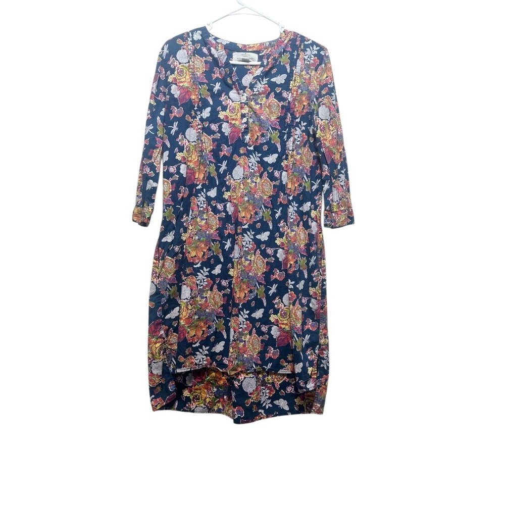 Trovata Birds of Paradise Lucca Shift Tunic Dress Women Medium Floral Boho Beach - Picture 3 of 16
